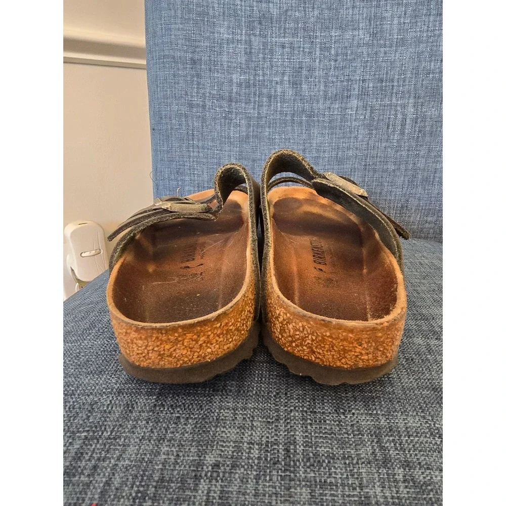 Birkenstock Arizona Tobacco Brown Oiled Leather Sandals Mens 39 L8 M6